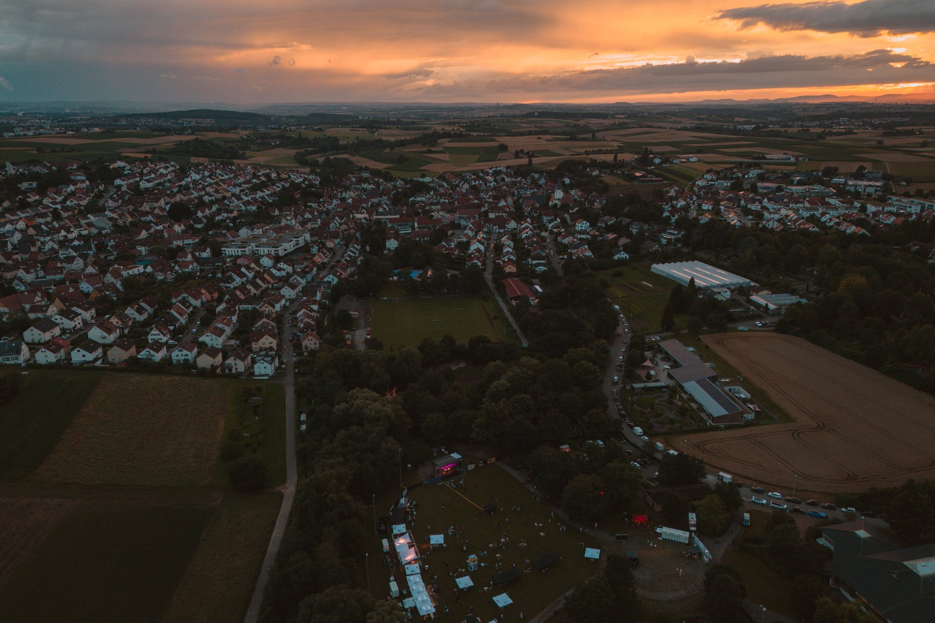 Festwiese Schwaikheim aus der Luft